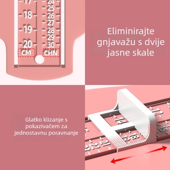 Mu Meng dječji mjerni alat za duljinu stopala – PVC, model 001, pogodan za tenisice, čizme, sandale, casual cipele i papuče; cijelogodišnja upotreba