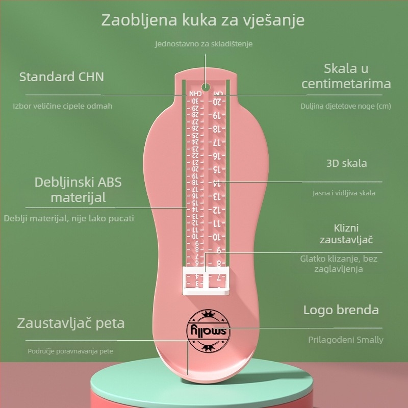 Mu Meng dječji mjerni alat za duljinu stopala – PVC, model 001, pogodan za tenisice, čizme, sandale, casual cipele i papuče; cijelogodišnja upotreba