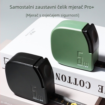 Mjerni trak s automatskim zaključavanjem, čelična traka, zaštita ruke od posjekotina, izdržljiv dizajn u kućištu