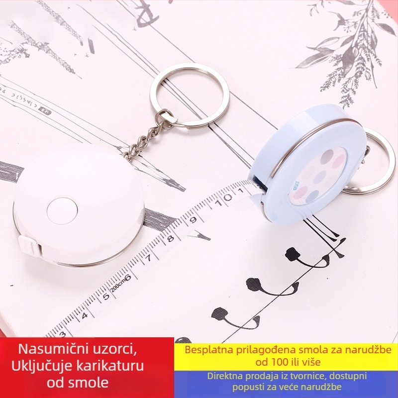 Yuhui QY-MiNi mini mjerač trake — plastični, raspon mjerenja 200 cm, mogućnost prilagodbe
