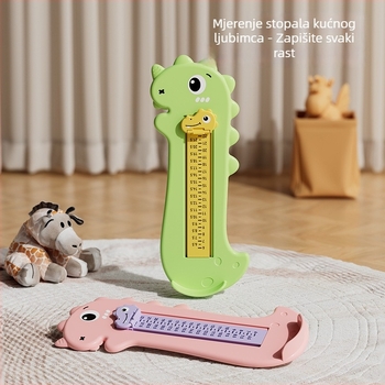 Mjernica za dječju nogu s kutomjerom, precizna letvica za djecu, model Magebaby YR-LJQ, raspon mjerenja 8–15 cm, materijal PP/ABS