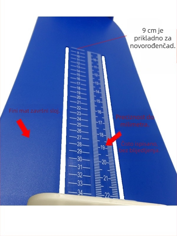 Mjerač duljine stopala za bebe, djecu i odrasle – ABS plast