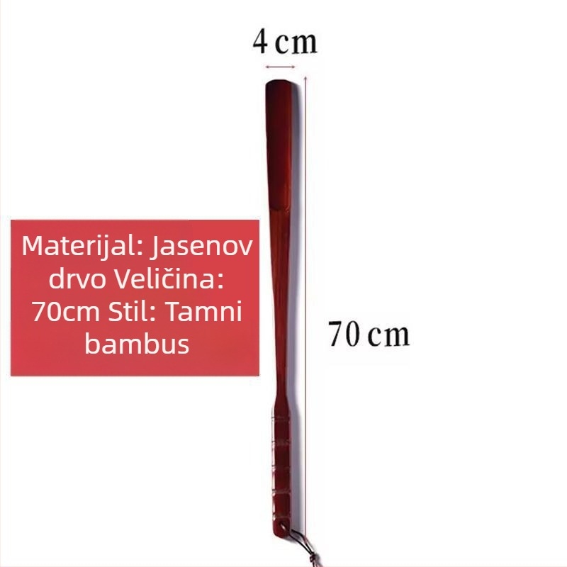 Drveni shoehorn s dugom drškom, pravilan oblik, za starije osobe i trudnice – produžena duljina, vrhunska kvaliteta
