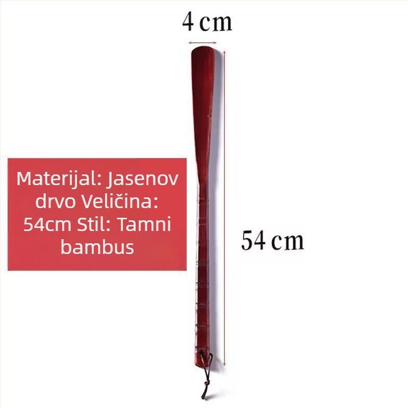 Drveni shoehorn s dugom drškom, pravilan oblik, za starije osobe i trudnice – produžena duljina, vrhunska kvaliteta