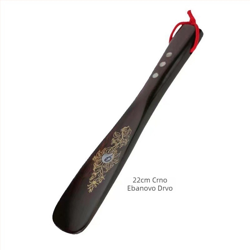 Shoehorn od Ebony drva s dugim držačem, ukrašen školjka; Kod Xh63t7ws; Vrsta: Shoehorn; Pogodno za proljeće i jesen.