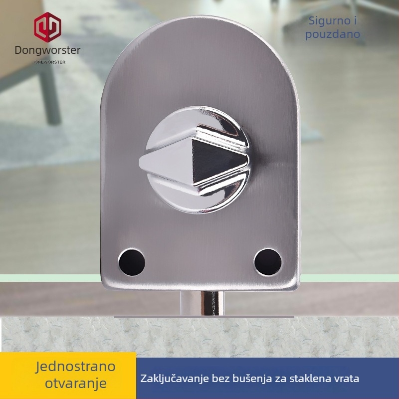 East Worster DT-021/022B brava za vrata od kaljenog stakla za bezokvirna staklena vrata, materijal: hladno valjana čelič, stil: moderni minimalizam
