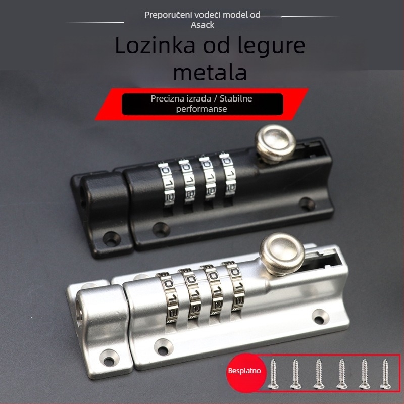 HD09 Brava na lozinku za vanjska drvena vrata, nehrđajući čelik i cinkova legura, JINHAO