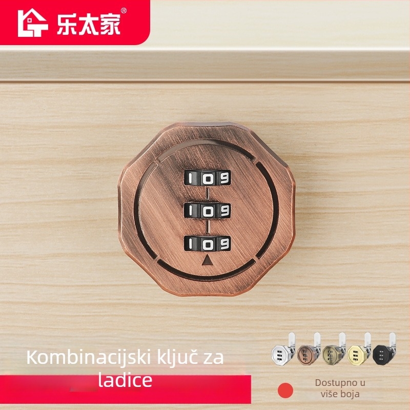 Zaključavanje ladica i ormara s dvostrukim vratima – cinkova legura, model Toggle Lock, marka Le Tai's Home, moderan i jednostavan stil