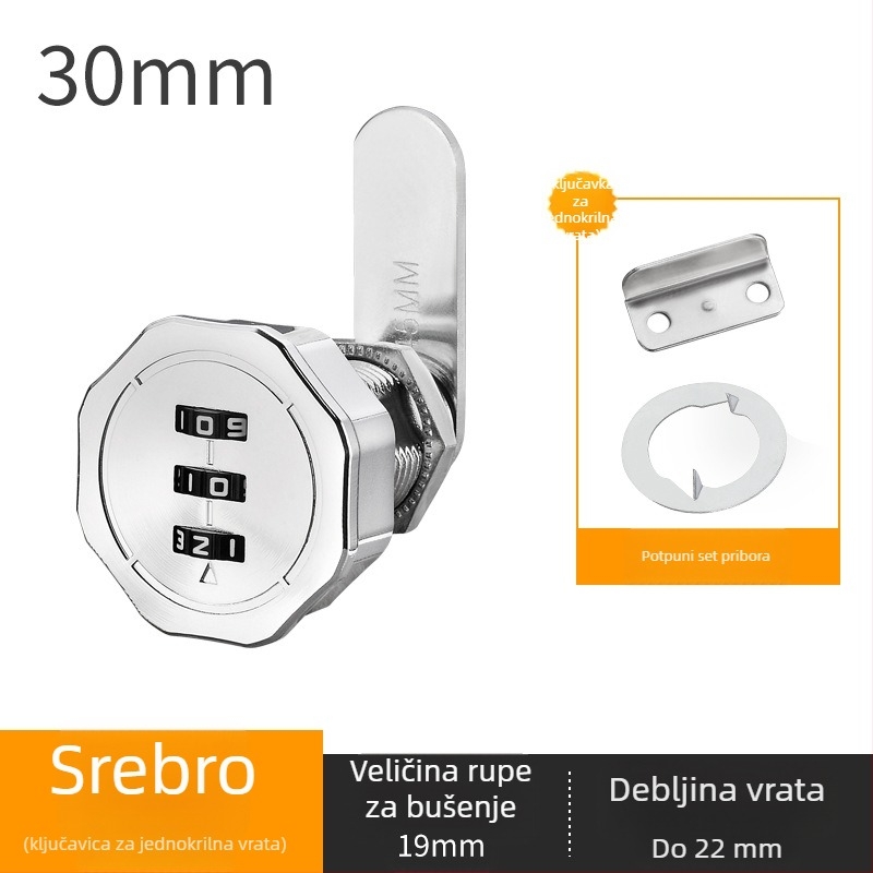 Zaključavanje ladica i ormara s dvostrukim vratima – cinkova legura, model Toggle Lock, marka Le Tai's Home, moderan i jednostavan stil