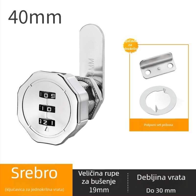 Zaključavanje ladica i ormara s dvostrukim vratima – cinkova legura, model Toggle Lock, marka Le Tai's Home, moderan i jednostavan stil