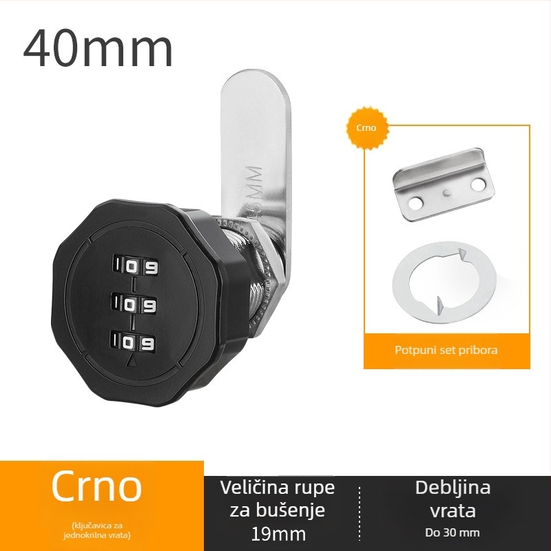 Zaključavanje ladica i ormara s dvostrukim vratima – cinkova legura, model Toggle Lock, marka Le Tai's Home, moderan i jednostavan stil