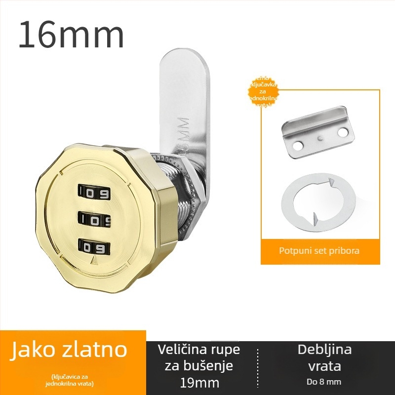 Zaključavanje ladica i ormara s dvostrukim vratima – cinkova legura, model Toggle Lock, marka Le Tai's Home, moderan i jednostavan stil