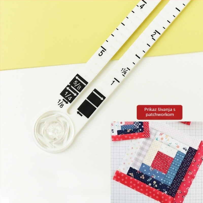 Višenamjensko šivaće pravilo za patchwork, 5 u 1, model SDJ-86, plastika, marka Skillful Hands Base