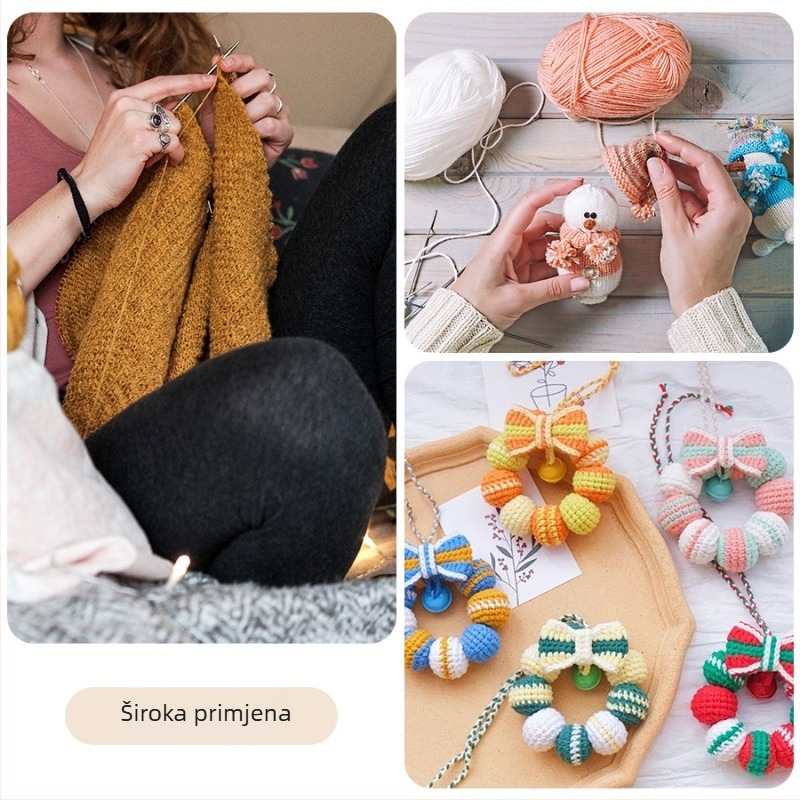 Serui AC062 Prijenosno akrilno mjerno pravilo, 200 kom, za pletene igle
