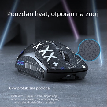 GPW1/2 generacije gaming miša naljepnica – protuklizna, otporna na znoj, ugodan dodir, 3M uklonjivo ljepilo