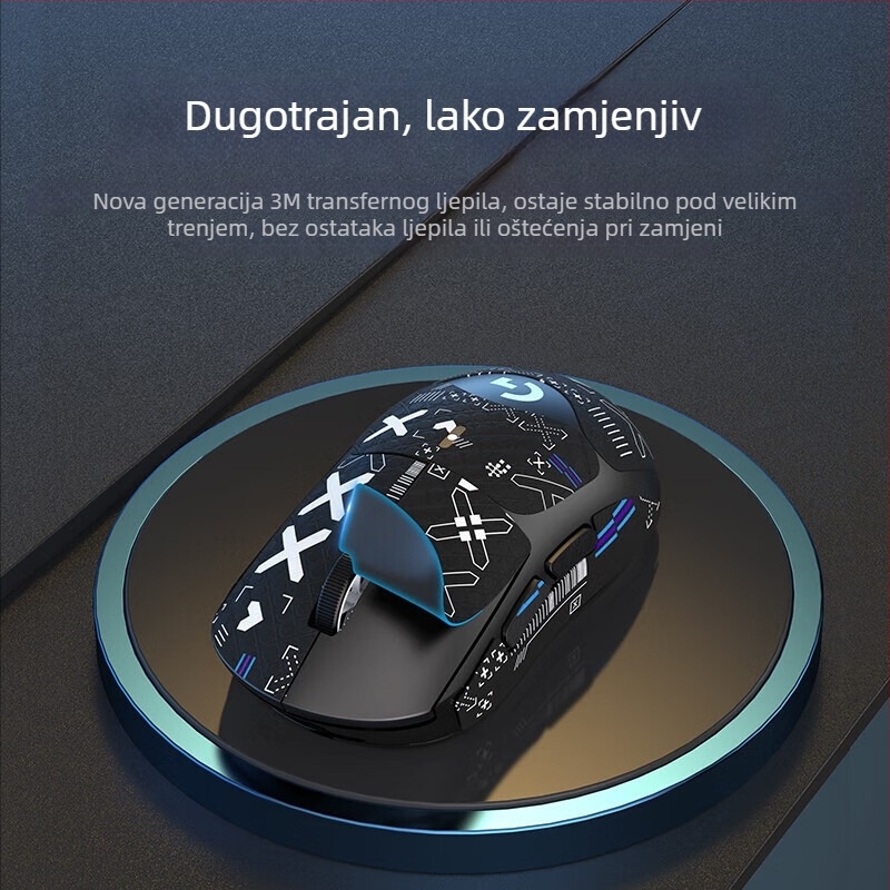 GPW1/2 generacije gaming miša naljepnica – protuklizna, otporna na znoj, ugodan dodir, 3M uklonjivo ljepilo