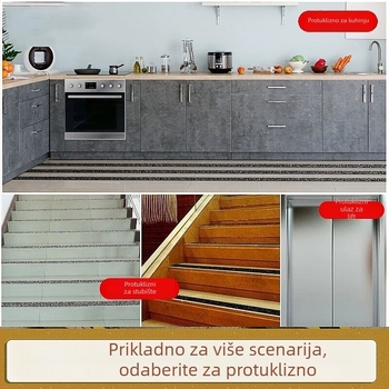 PVC protuklizna traka za stepenice i označavanje podova, debljina 0,8 mm, duljina 5 m, akrilno ljepilo, otporna na habanje