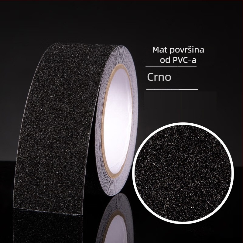 PVC protuklizna traka za stepenice i označavanje podova, debljina 0,8 mm, duljina 5 m, akrilno ljepilo, otporna na habanje
