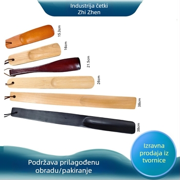 Drveni shoehorn s dugim držalom, model 15-38, brend To zhen, za kućnu i hotelsku upotrebu