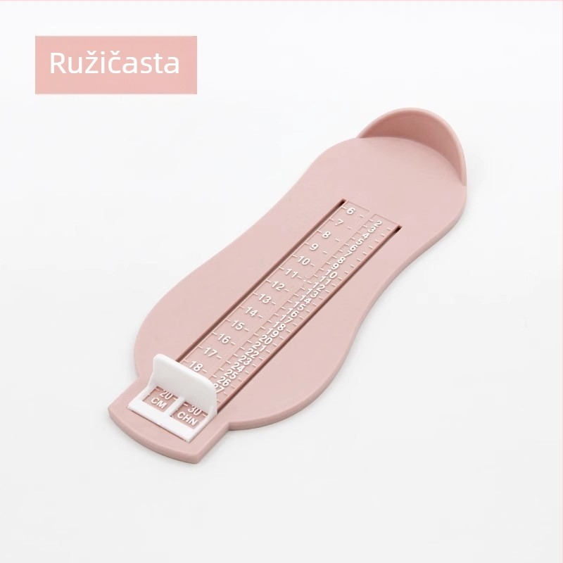 Plastični mjerač dužine stopala za dječje cipele - za djecu 1–3 godine, pojedinačno pakiranje