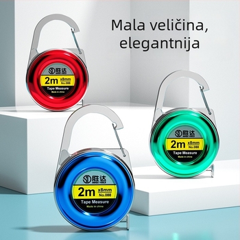 Shengda Mini ručna mjera s privjeskom – Materijal: ABS + ugljični čelik 50#, Elektroplatirane varijante, Mogućnost prilagođavanja, Različite primjene, Pakiranje 60/50/100 kom