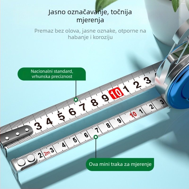 Shengda Mini ručna mjera s privjeskom – Materijal: ABS + ugljični čelik 50#, Elektroplatirane varijante, Mogućnost prilagođavanja, Različite primjene, Pakiranje 60/50/100 kom