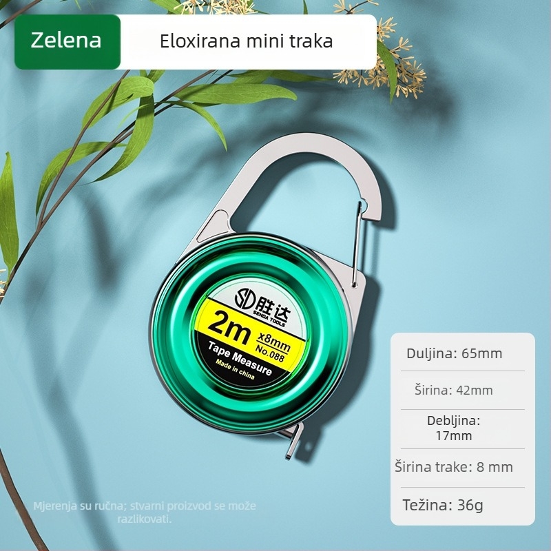 Shengda Mini ručna mjera s privjeskom – Materijal: ABS + ugljični čelik 50#, Elektroplatirane varijante, Mogućnost prilagođavanja, Različite primjene, Pakiranje 60/50/100 kom