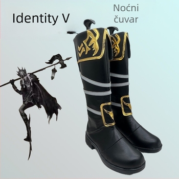 Cosplay čizme, okrugli vrh, mikrovlakanska gornja stranica, gumeni potplat, visok goljenica, zatvarač