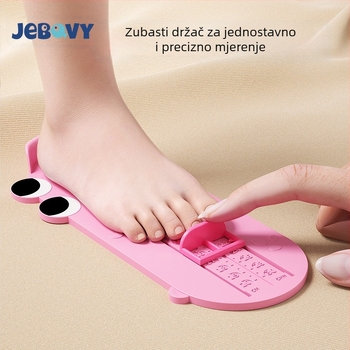 Mjerač duljine stopala za bebe i djecu — plastični alat za mjerenje duljine stopala i unutarnje duljine cipele, kućna upotreba, za uzrast 1–12 godina