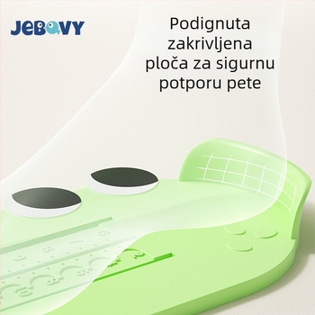 Mjerač duljine stopala za bebe i djecu — plastični alat za mjerenje duljine stopala i unutarnje duljine cipele, kućna upotreba, za uzrast 1–12 godina