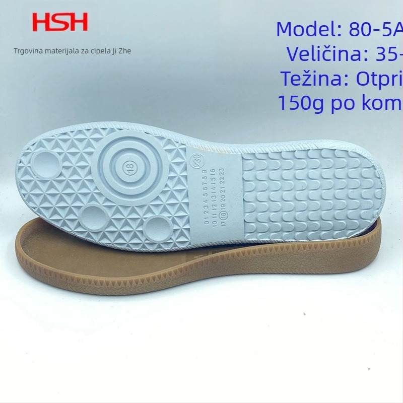 Gumene potplate za platnene cipele – otporne na habanje, protuklizne, model 80-5A008, za sve sezone.