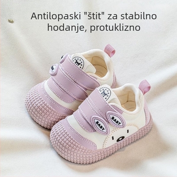 Dječje tenisice za bebe 12–36 mjeseci, gornji dio od mikrovlaknaste kože, mekana potplata, protuklizne, prozračna mreža, crtani stil