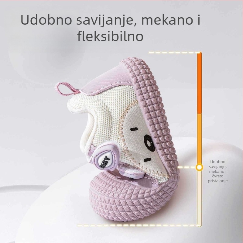 Dječje tenisice za bebe 12–36 mjeseci, gornji dio od mikrovlaknaste kože, mekana potplata, protuklizne, prozračna mreža, crtani stil