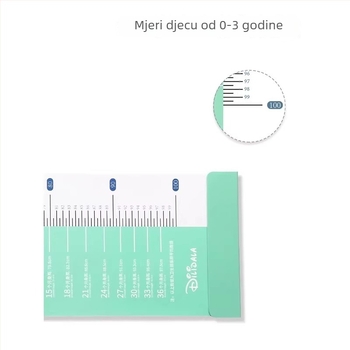 Dječja podloga za mjerenje visine i tjelesne mase s preciznom mjernom trakom – kućna upotreba; materijal: Drugo; pogodno za 1–3 godine