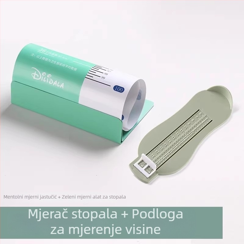 Dječja podloga za mjerenje visine i tjelesne mase s preciznom mjernom trakom – kućna upotreba; materijal: Drugo; pogodno za 1–3 godine