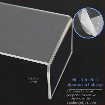 Shenmei akrilni stalak za izlaganje cipela s V-oblikom okvira za odrasle i dječje cipele