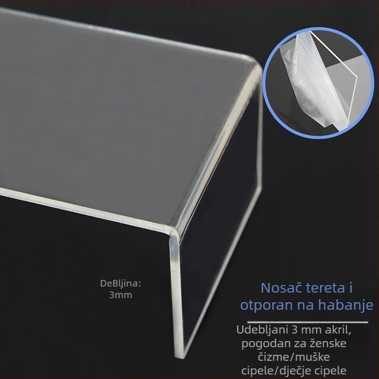 Shenmei akrilni stalak za izlaganje cipela s V-oblikom okvira za odrasle i dječje cipele