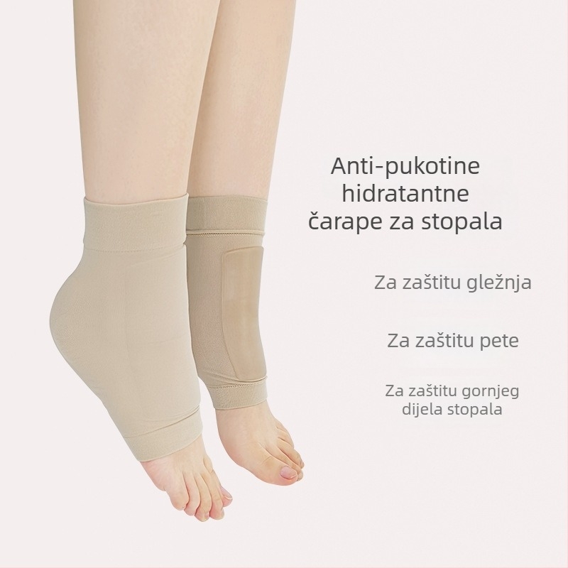 Čarapa za gležanj s gelom na peti, SEBS dizajn u obliku bundeve, hidratantna zaštita od pukotina za trčanje; materijali: SEBS, najlon, spandeks, Oak Silk