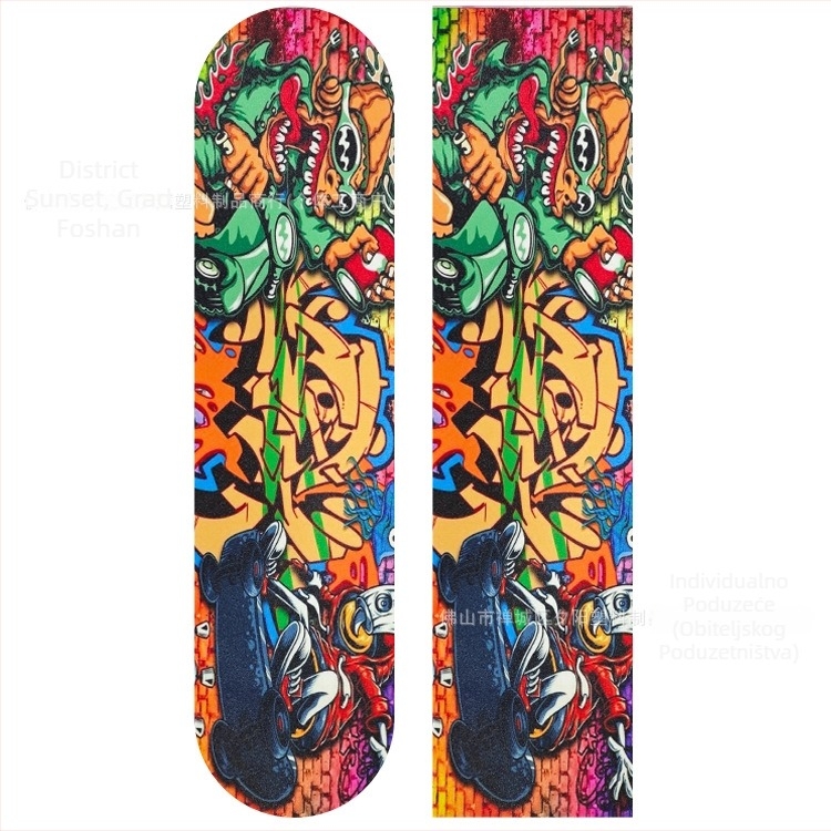 Protuklizne naljepnice za skateboard, debljina 0,8 mm, akrilno ljepilo, otporne na trošenje, izrezane po mjeri
