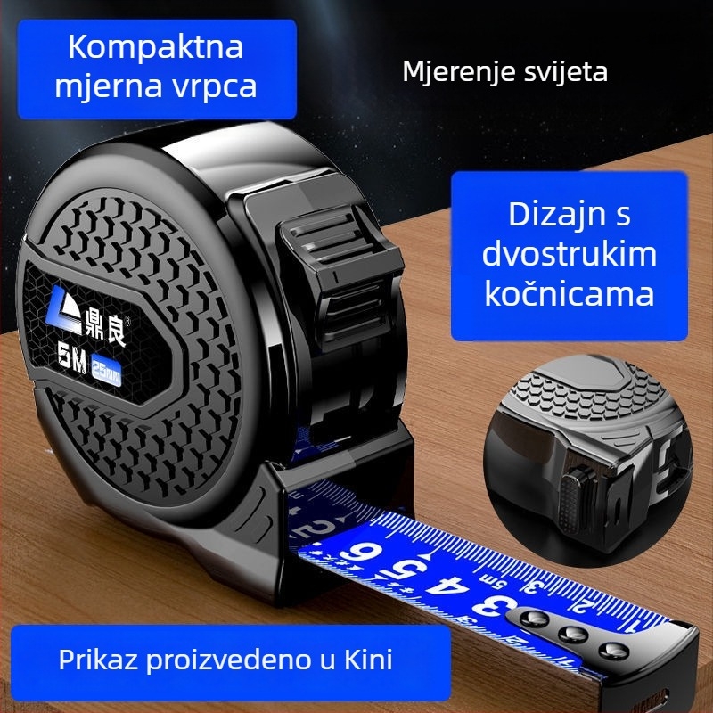 Mjerna traka s proširenim kućištem i debelim kućištem, visokoprecizno mjerenje, dvostruki kočioni mehanizam