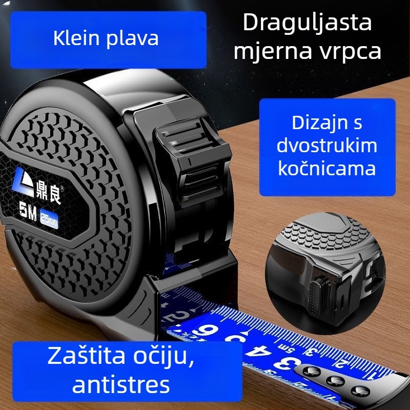 Mjerna traka s proširenim kućištem i debelim kućištem, visokoprecizno mjerenje, dvostruki kočioni mehanizam