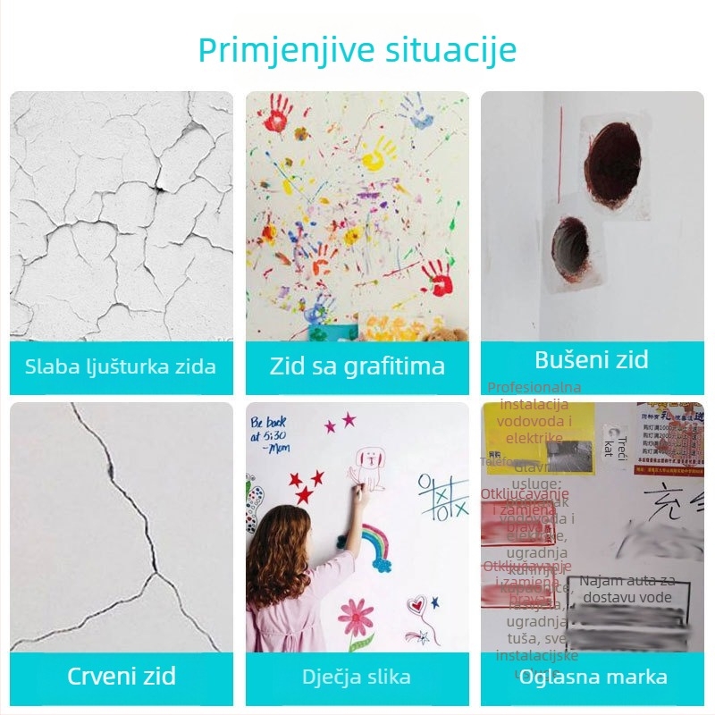 Tekstilna jednodjelna traka za popravak s tkaninskom osnovom, vodootporna i otporna na vlagu, za brtvljenje i popravke zidova; duljina 12 m; širine 20-100 mm; osnova: polietilen + gazno vlakno; debljina 0,026 mm; jaka adhezija