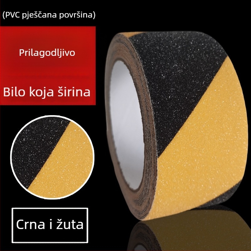 Mat protivklizna traka za stepenice i pločice, vodootporna, otporna na habanje, snažno ljepilo, tekstura brusnog papira