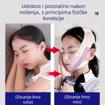 Dječji korektor disanja kroz usta — sprječava otvaranje usta tijekom sna, crtani stil, poliester vlakna