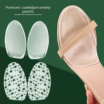 Prošireni i debeli prednji jastučići za stopala, unisex polu veličine ulošci, nevidljivi gelni prednji ulošci za visoke pete