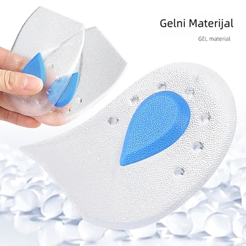 Gel jastučić za petu 3D Core – polupalni dizajn, apsorpcija udara i masaža, pogodna za sportske, kožne čizme, casual i radne cipele, unisex