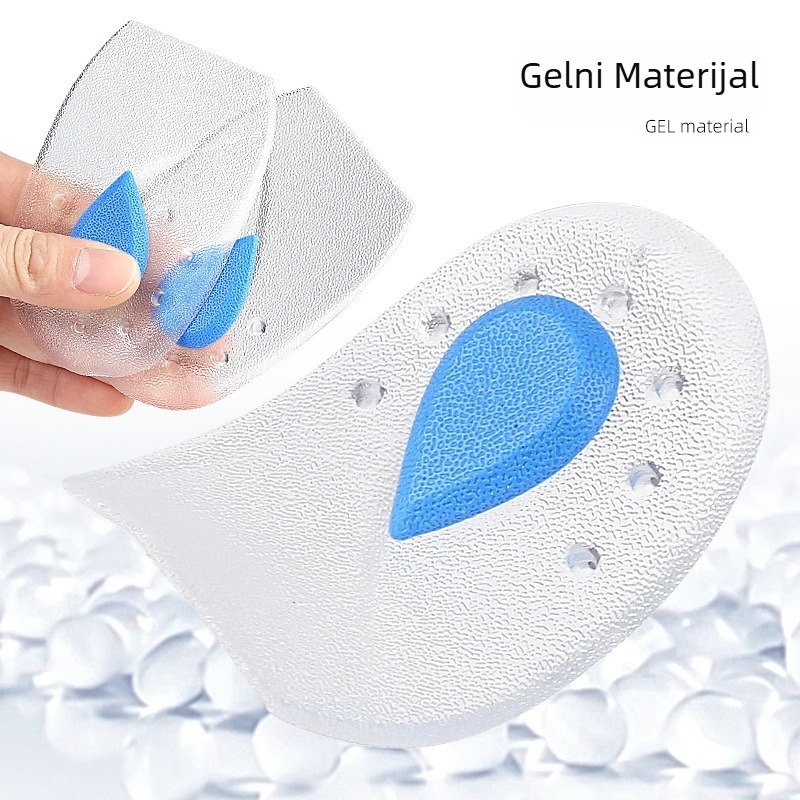 Gel jastučić za petu 3D Core – polupalni dizajn, apsorpcija udara i masaža, pogodna za sportske, kožne čizme, casual i radne cipele, unisex