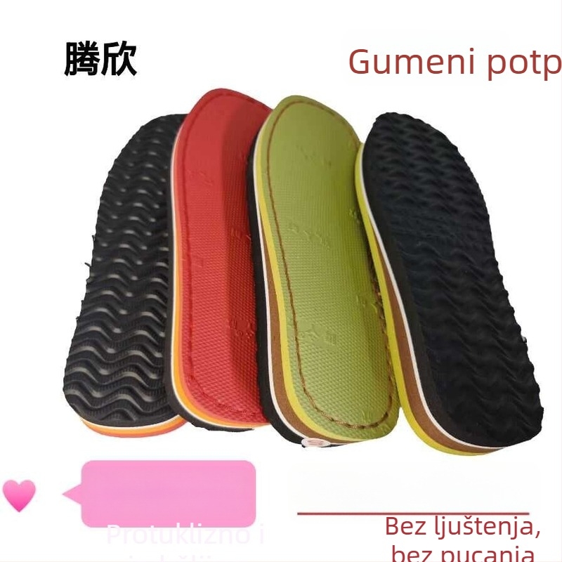Tengxin kućne papuče, sve sezone, gornji dio od gume i plastike, ravna potplata, protuklizne i otporne na habanje podne