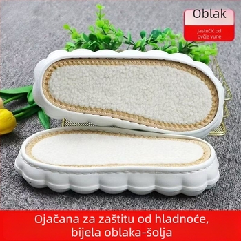 Casual natikače s EVA potplatom u obliku oblaka i ručno tkanom vunenom pređom (Model 816, Zima)