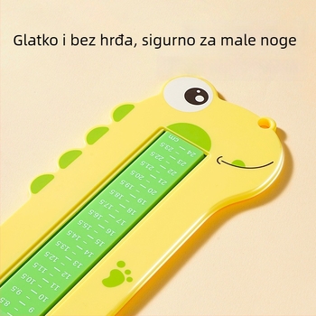 Mjerilo duljine stopala za djecu - ABS plast, uzrast 1–16 godina, standardno pakiranje